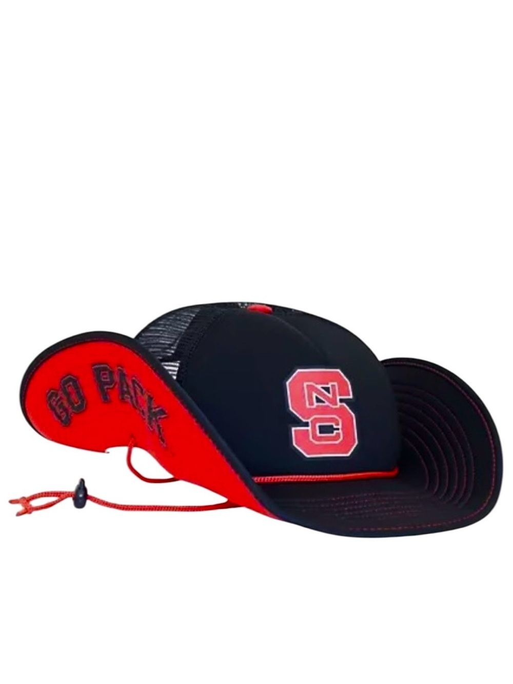 NEW NC State Wolfpack Cowbucker The Bucket black/red Safari wide brim hat